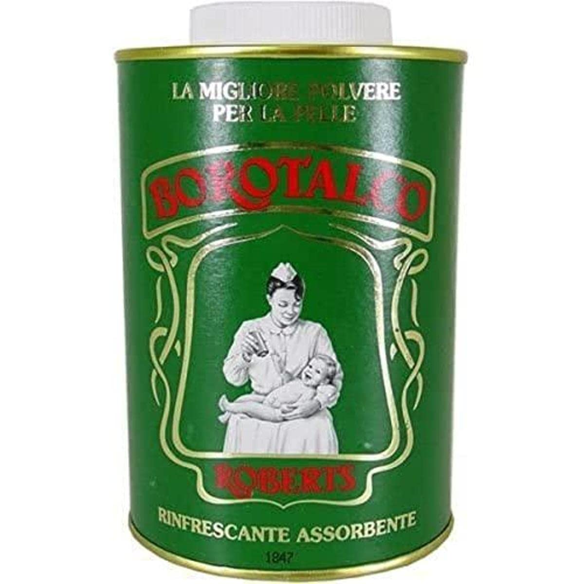 Borotalco powder bottle, 17.5 oz, for everyday freshness and light protection