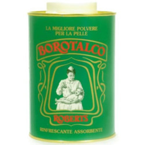 Borotalco powder used on bed linens for a refreshing, clean scent