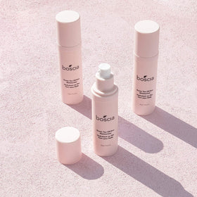 Application scene of Boscia Green Tea Oil-Free Moisturizer for smooth, balanced skin.