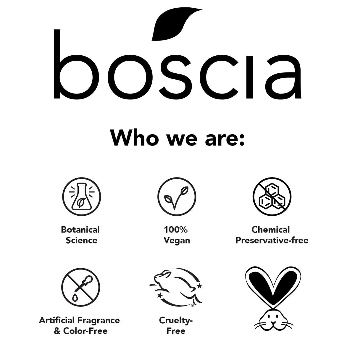 Packaging for Boscia Green Tea Oil-Free Moisturizer highlighting vegan and cruelty-free formula.