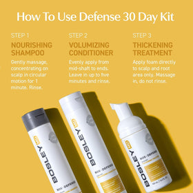 BosDefense Leave-In Thickening Treatment foam shows fast-drying thickening action