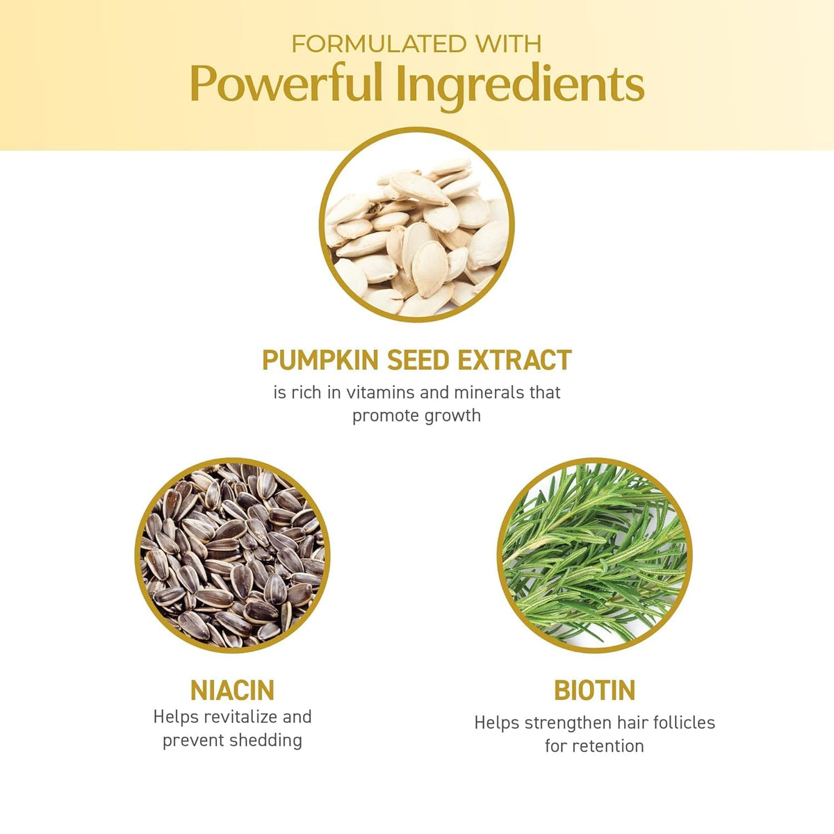 BosDefense Pumpkin Seed Extract icon emphasizes natural DHT-blocking support