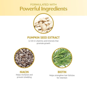 BosDefense Pumpkin Seed Extract icon emphasizes natural DHT-blocking support