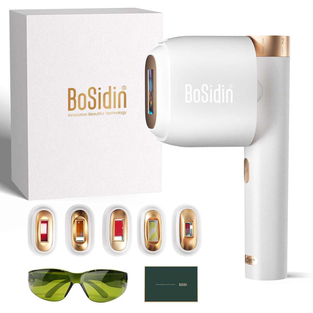 BoSidin IPL host unit ready for at-home hair removal sessions.