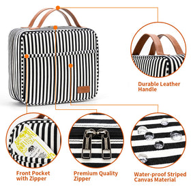 Bosidu toiletry bag sturdy zippers ensure long-lasting durability with daily use