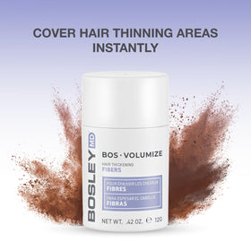 BosleyMD BosVolumize fibers applied to thinning areas for instant fullness