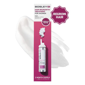 BosleyMD packaging highlighting thinning hair treatment option.