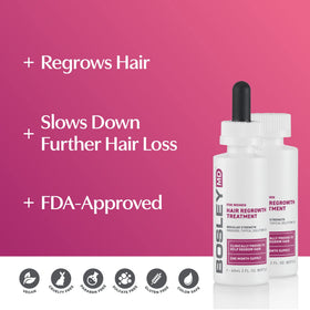 Close-up of the BosleyMD Minoxidil dropper for precise scalp application.