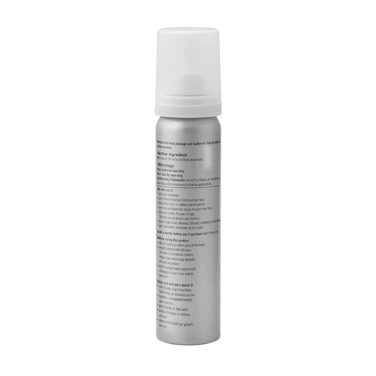 BosleyMD Minoxidil Foam packaging with 2 oz bottle and one-month supply
