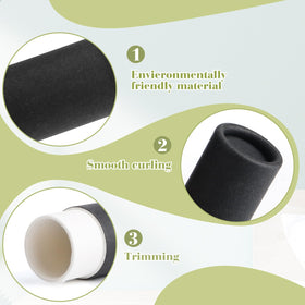 BOSMIOW kraft paperboard cosmetic container black, eco-friendly packaging.