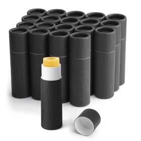 BOSMIOW lip balm tube 7g black with refillable design for on-the-go use.