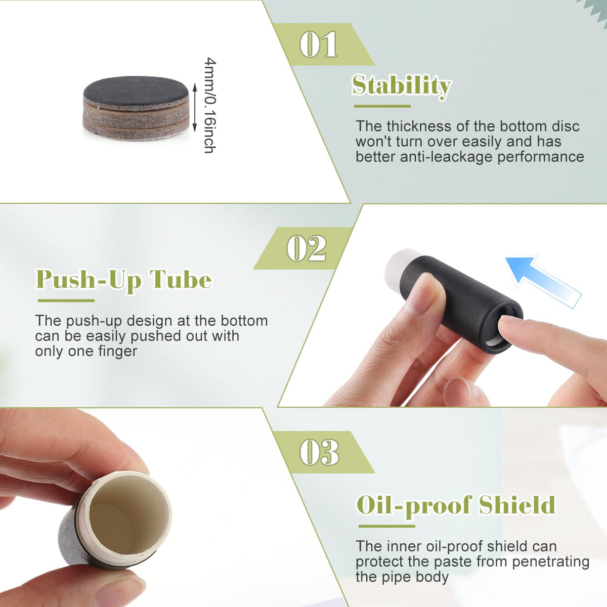 BOSMIOW round refillable cosmetic container black, ideal for DIY balms.
