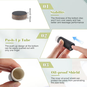 BOSMIOW round refillable cosmetic container black, ideal for DIY balms.