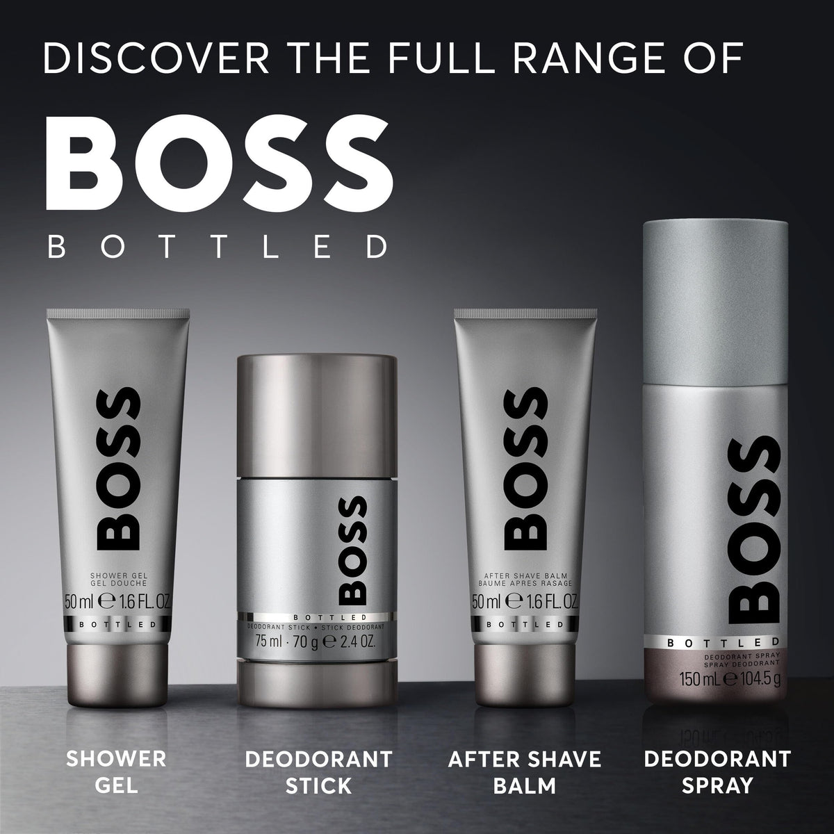 Hugo Boss Boss Bottled deodorant stick vetiver note with woody depth.