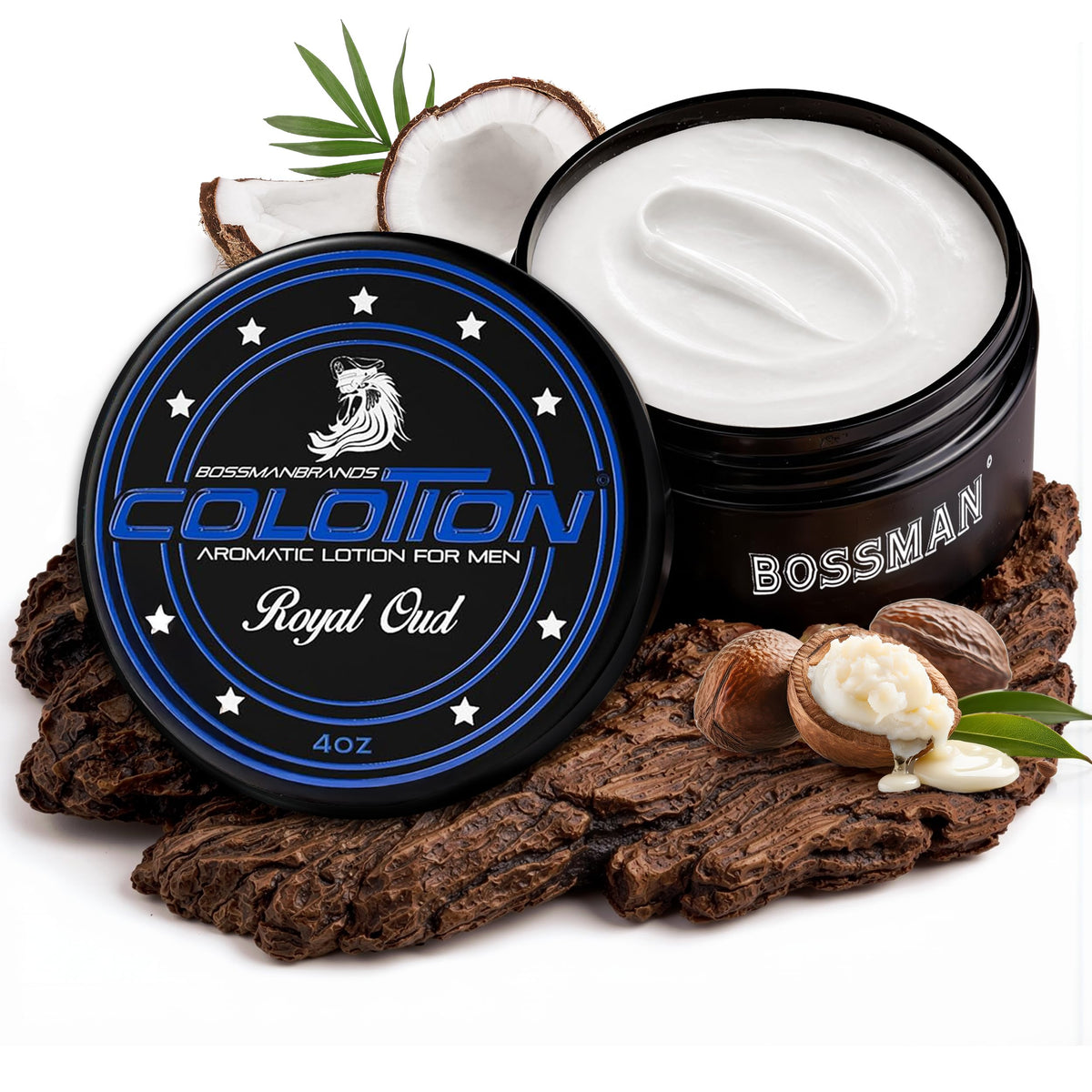 Bossman Colotion Royal Oud bottle front for all-day fragrance.