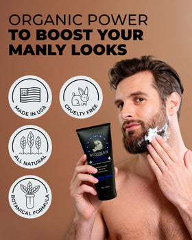 Bossman Essentials Beard Balm provides light hold for tame flyaways.