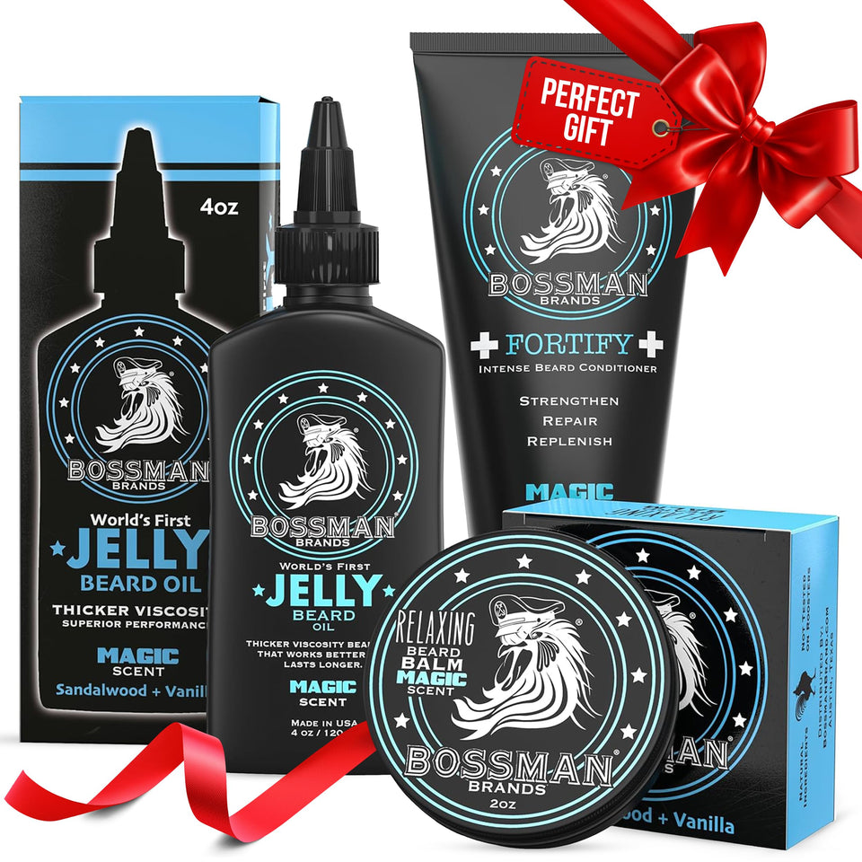Bossman Essentials Fortify Intense Beard Conditioner bottle for deeper nourishment and foundation.