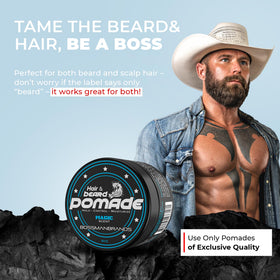 Magic scent of sandalwood and vanilla featured in Bossman pomade.