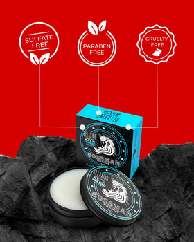 Bossman Relaxing Beard Balm Magic Scent tames frizz for better control.