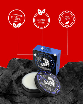 Bossman Relaxing Beard Balm Royal Oud close-up shows hydrated, softer beard fibers