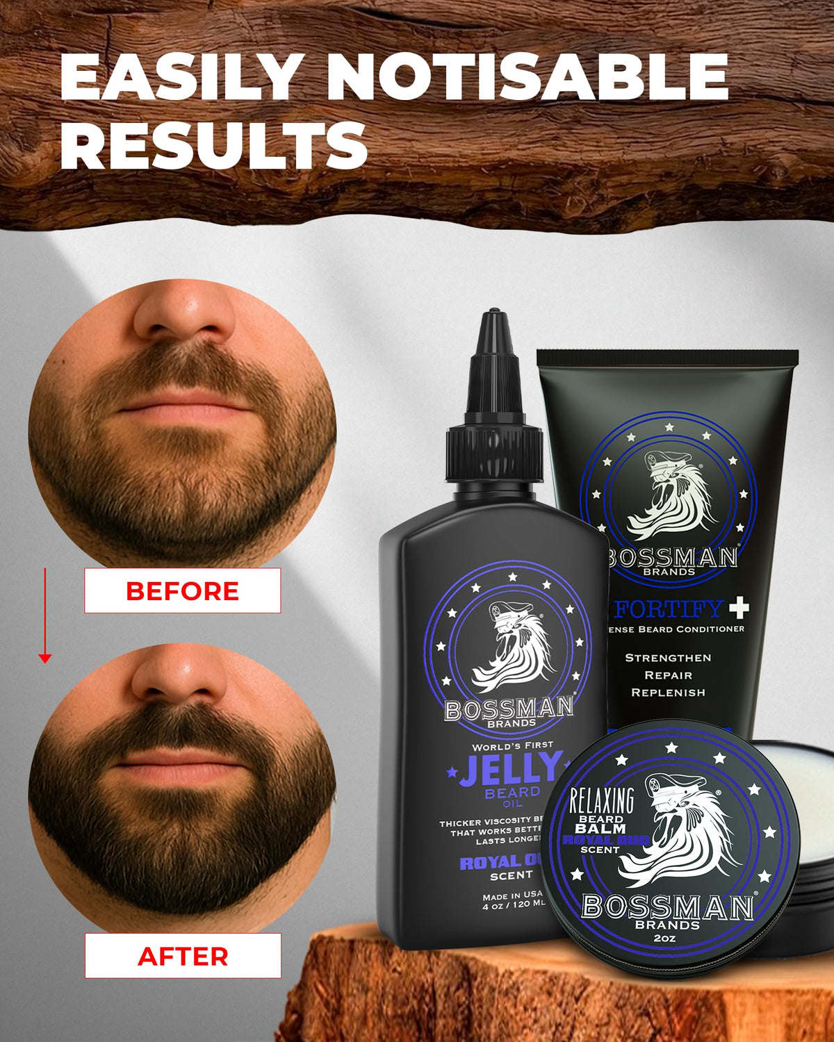 Bossman USA cruelty-free label on packaging signals ethical production.