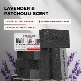 Bossman USA-made cruelty-free bar with clear packaging label.