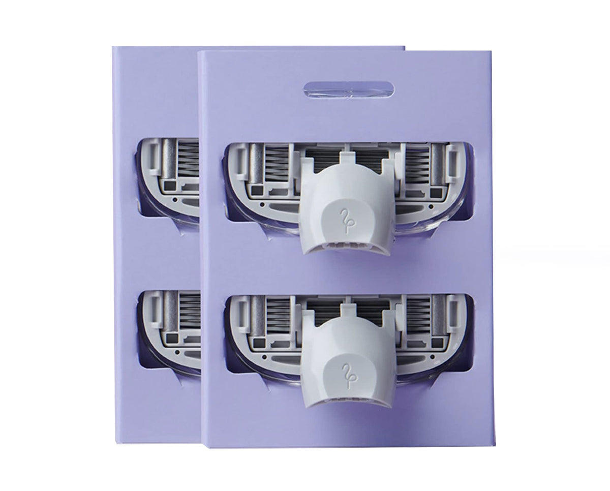 Bostti Margaret Flamingo 5 blade cartridge front view for precise shaving