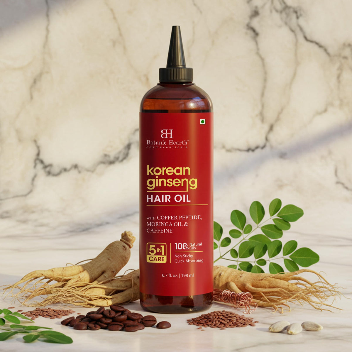 Botanic Hearth oil suitable for all hair types without weighing hair down