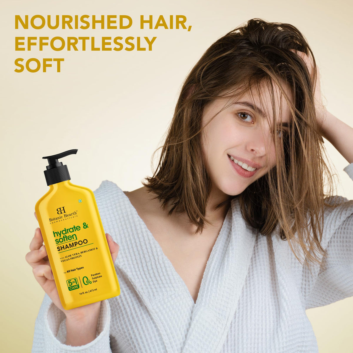 Bergamot scent from Botanic Hearth Shampoo refreshes the scalp during wash.