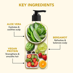 Rich foam from Botanic Hearth Aloe Vera Shampoo demonstrates gentle cleansing.