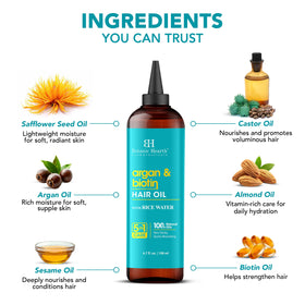Botanic Hearth Argan & Biotin Oil applicator comb for mess-free detangling