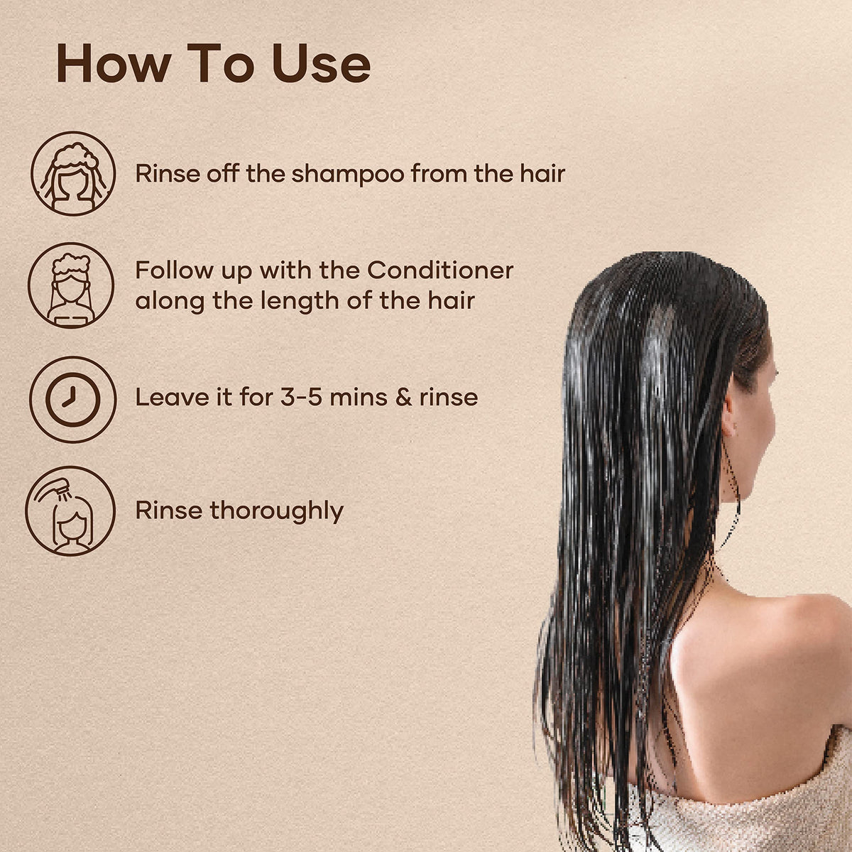 Creamy texture of Botanic Hearth Biotin Conditioner on hair