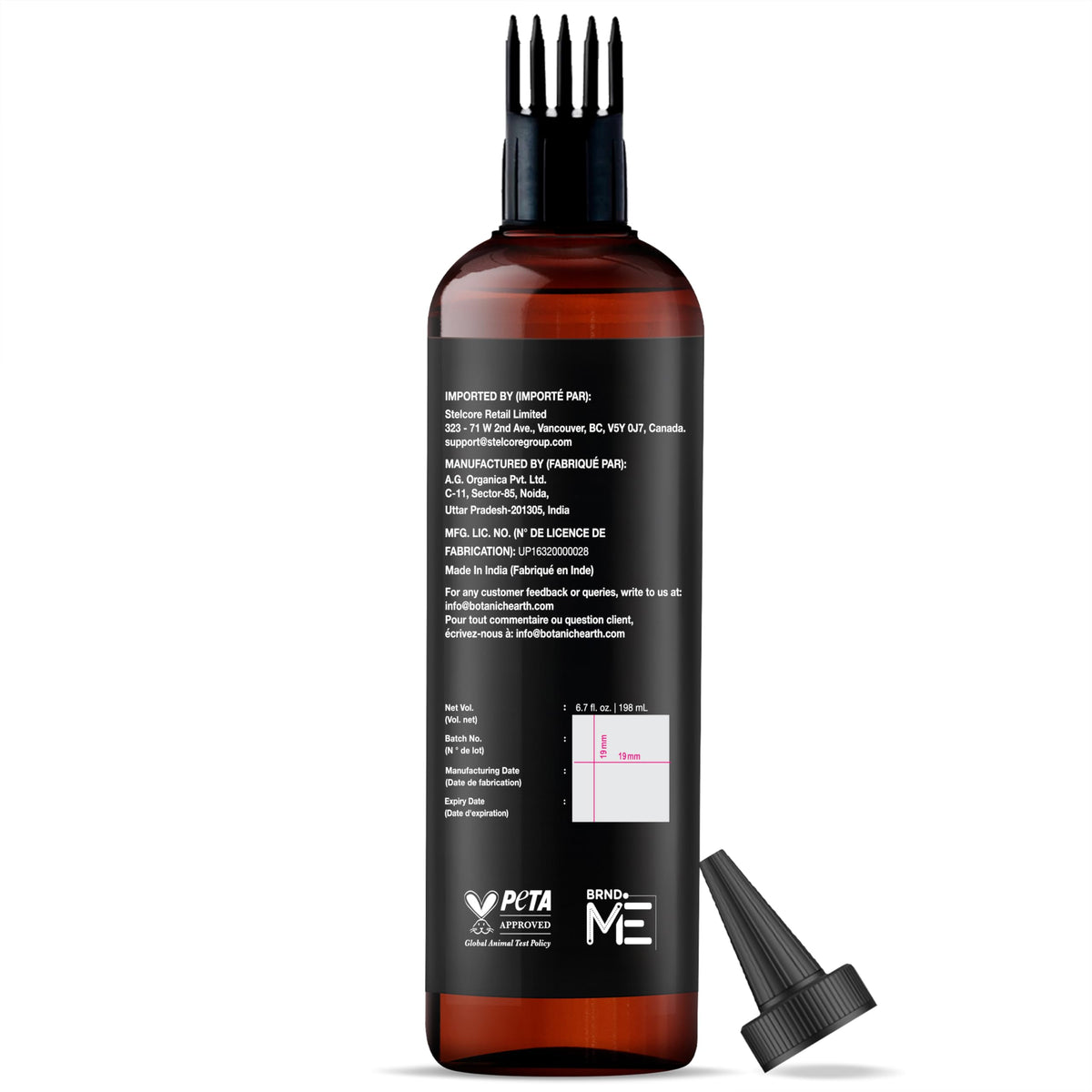 Botanic Hearth Biotin Oil close-up on hair follicles for nourishment.