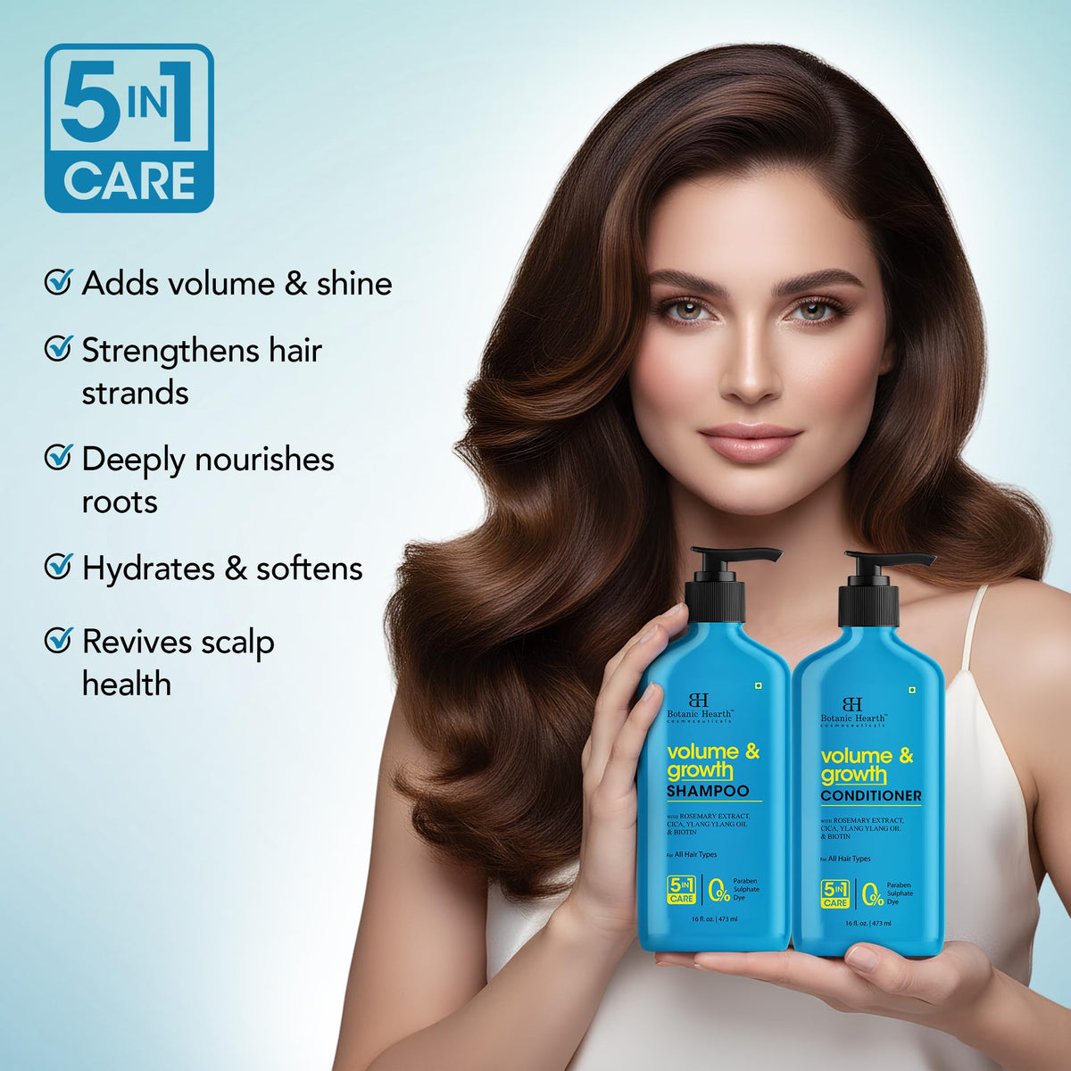 Close-up of Botanic Hearth biotin and rosemary blend for hair strengthening