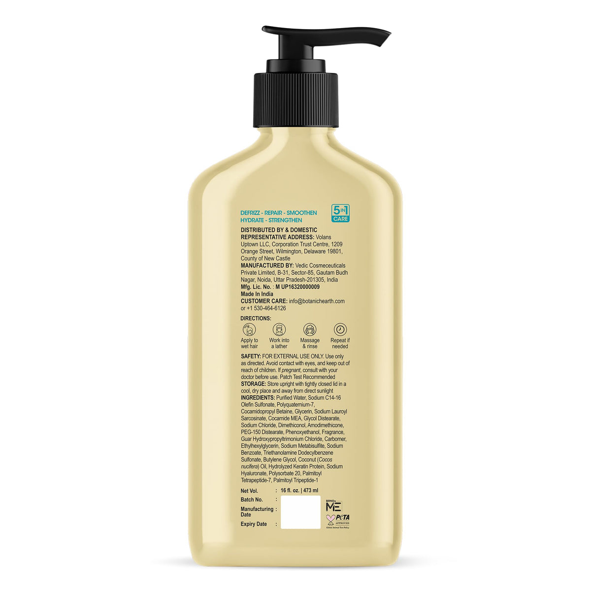 Botanic Hearth bottle with pump for easy dispensing and control.