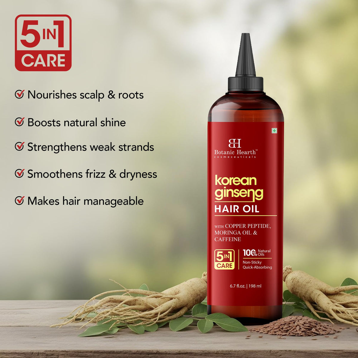 Botanic Hearth copper peptides close-up for scalp strengthening and texture support