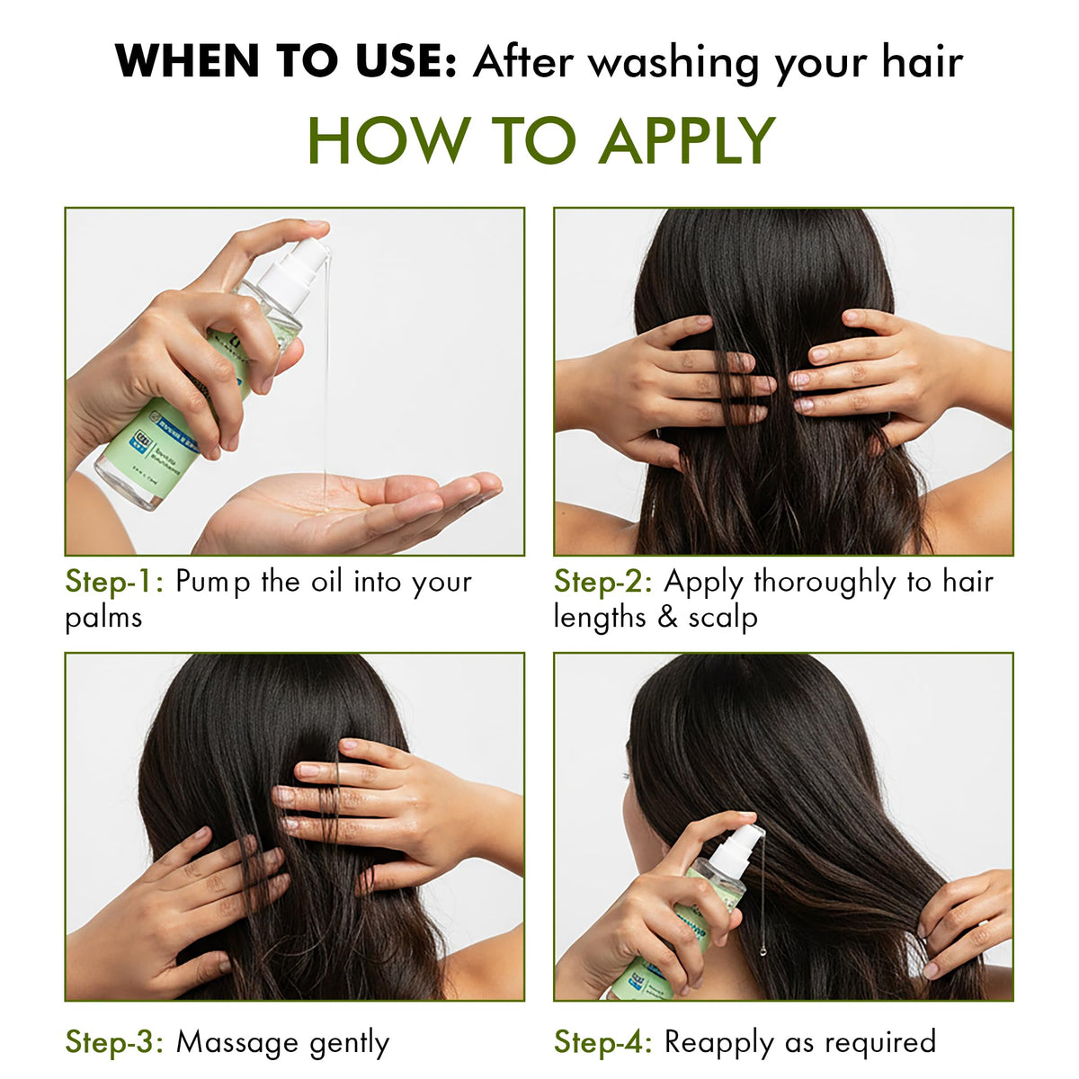 Botanic Hearth Jasmine-infused hair oil on scalp use for subtle scent
