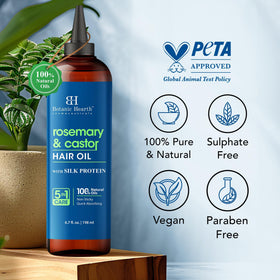 Botanic Hearth fast-absorbing hair oil on scalp