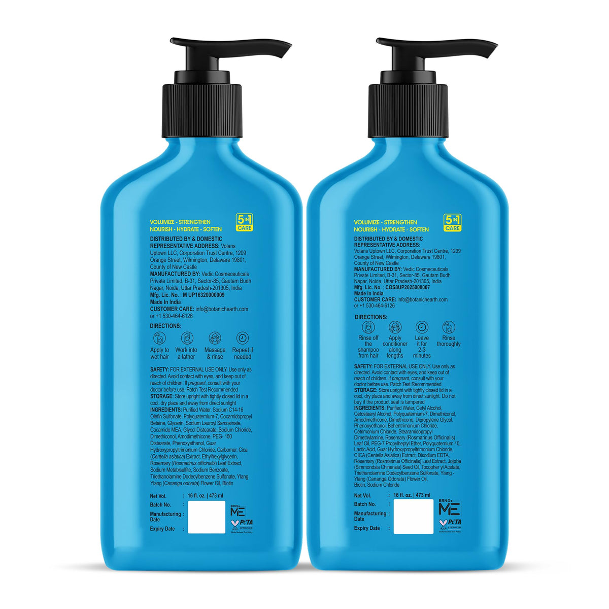 Packaging image of Botanic Hearth set emphasizing sulfate- and paraben-free formula