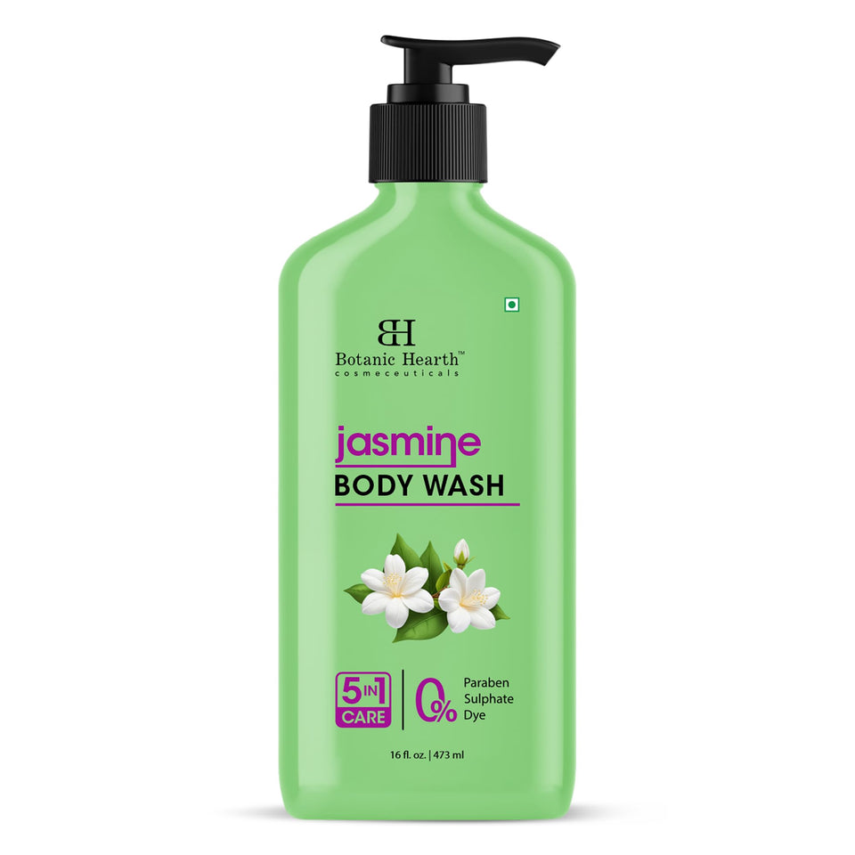 Botanic Hearth Jasmine Body Wash bottle front for daily cleansing.