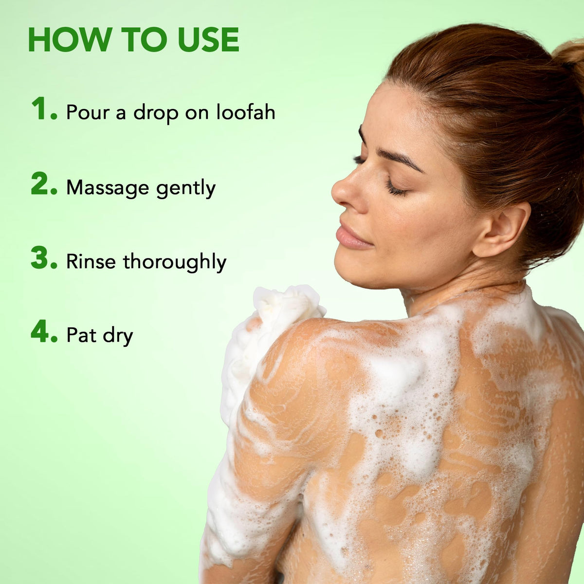 Botanic Hearth Jasmine Body Wash bottle with steam evokes spa-like ambience.