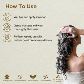 Botanic Hearth Keratin Shampoo box and bottle emphasize a 16 oz size.