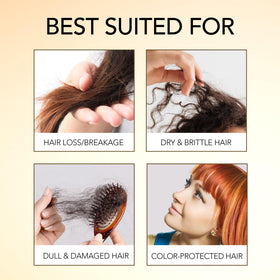 Botanic Hearth Rosemary Biotin Oil nourished hair tips after use.