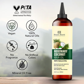 Botanic Hearth Rosemary Biotin Oil packaging on display.