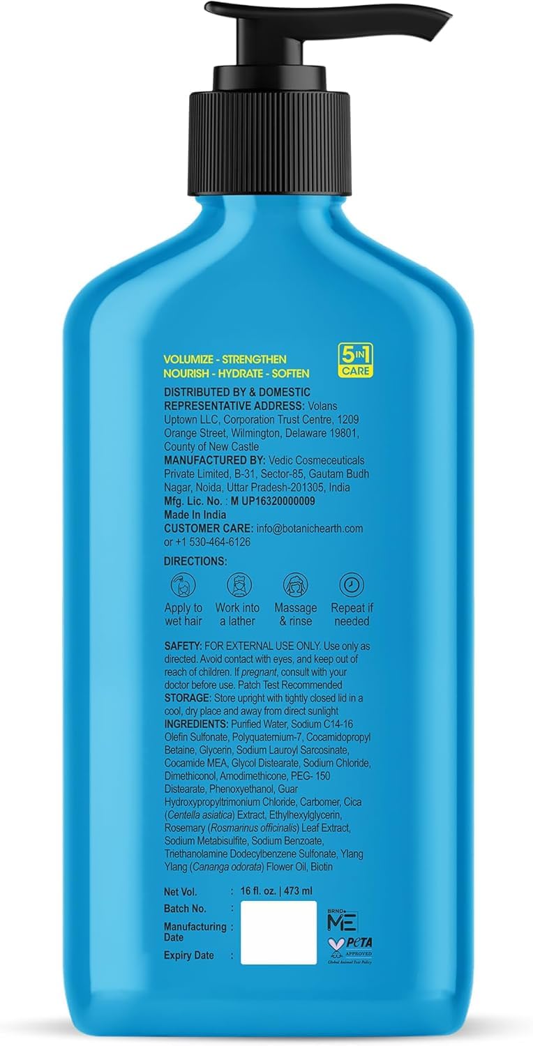Botanic Hearth Rosemary Shampoo rosemary-water image highlighting scalp hydration and soothing care.