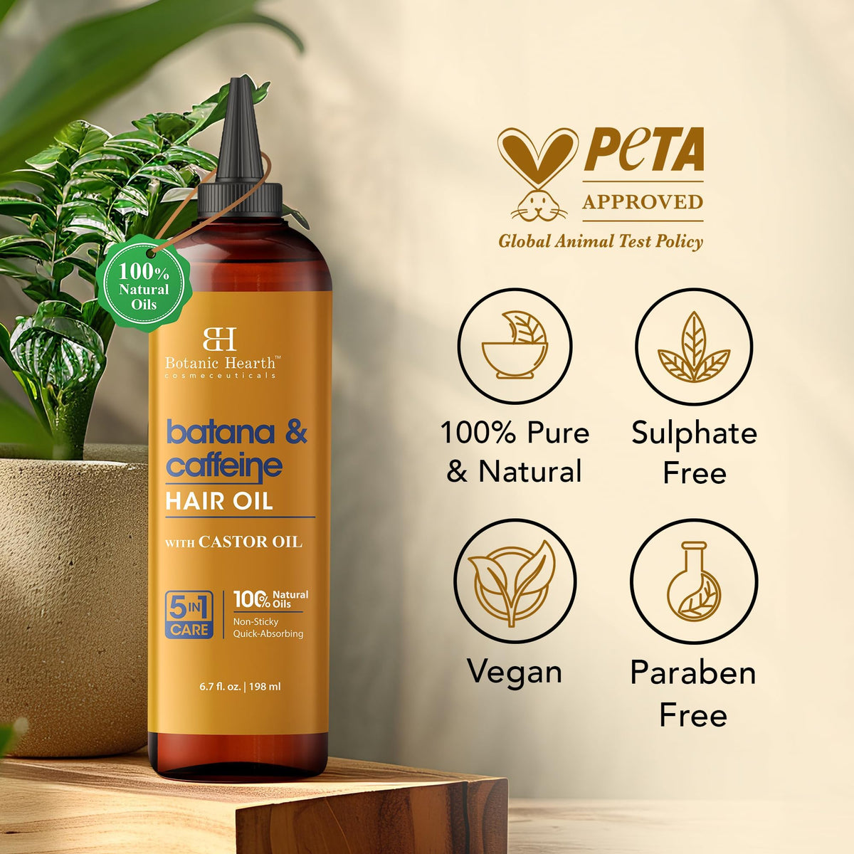 Botanic Hearth scalp care scene highlighting balanced scalp environment.