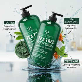 Botanic Hearth silicone dual-sided body brush for gentle exfoliation during shower.