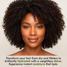 Botanic Hearth Soft shine finish on hair after styling