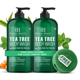Botanic Hearth Tea Tree Body Wash 2Pack bottle ready for cleansing and refreshment.