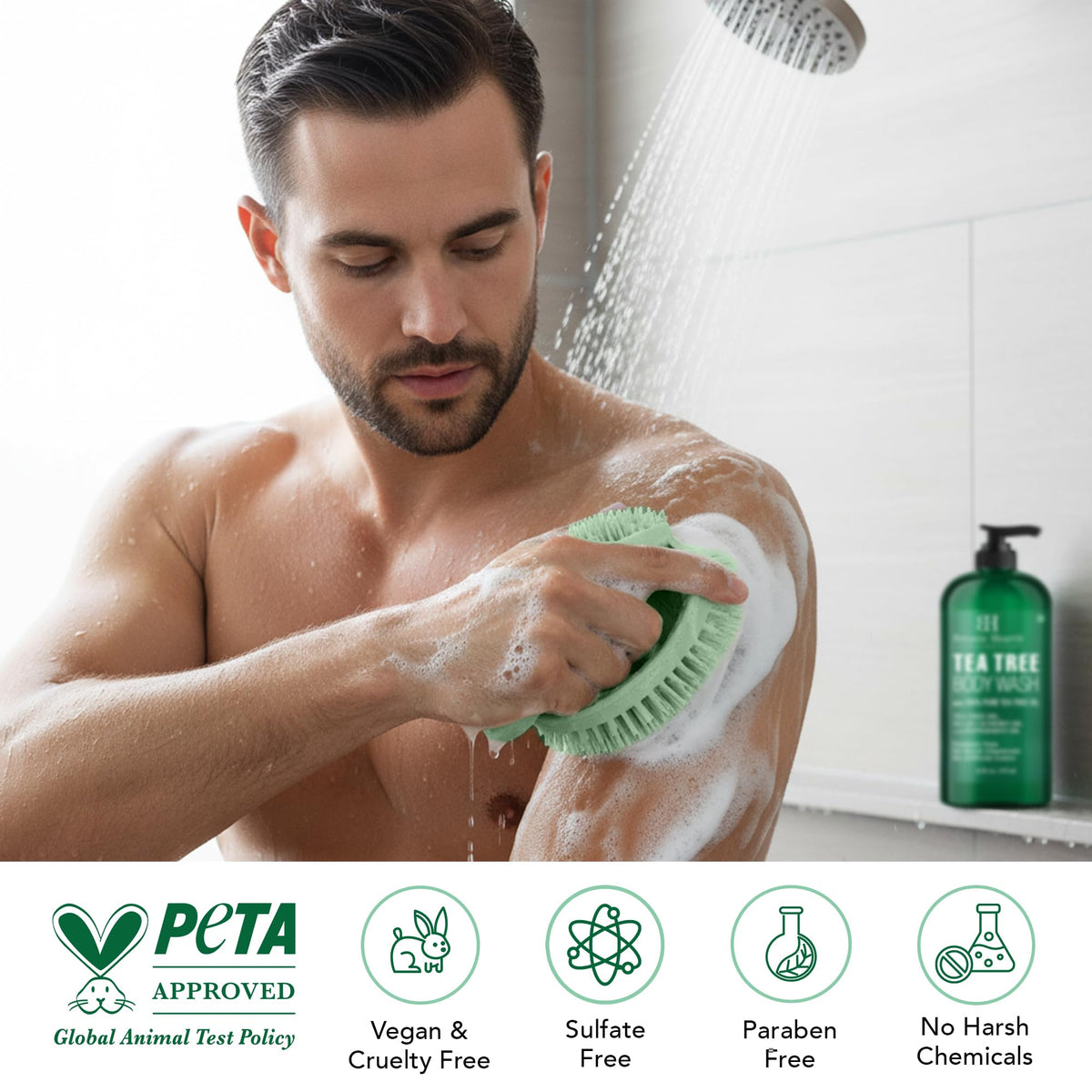 Botanic Hearth Tea Tree Body Wash coconut jojoba nourishes skin
